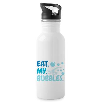 Eat My Bubbles Swimming Team Swimmer Lustig Schwim - Water bottle with straw - white - Right