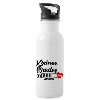 Kleiner Bruder Loading 2023 - Trinkflasche mit integriertem Trinkhalm - Weiß - Rechts