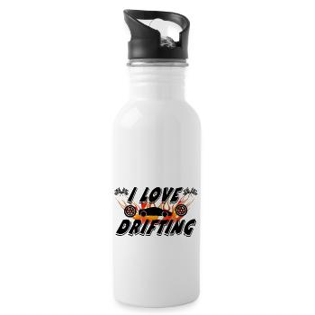 Car - Water bottle with straw - white - Right