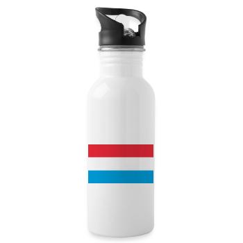 Drapeau national luxembourgeois - Gourde avec paille intégrée - blanc - Droite