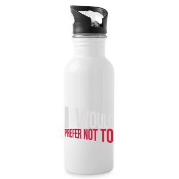 I prefer not to - Water bottle with straw - white - Right
