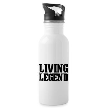 Living Legend - Water bottle with straw - white - Right