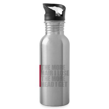 I get more head - Water bottle with straw - silver - Right