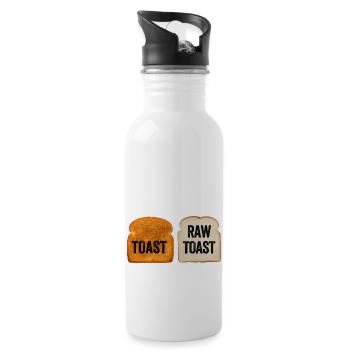 Know The Difference Toast Toast Breakfast lover - Water bottle with straw - white - Right