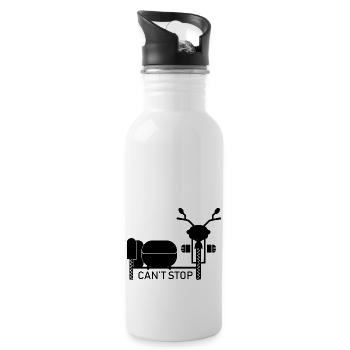 Biking Running Marathon Triathlon Bike - Water bottle with straw - white - Right