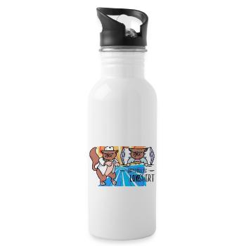 Nurse After-work Weekend Work - Water bottle with straw - white - Right