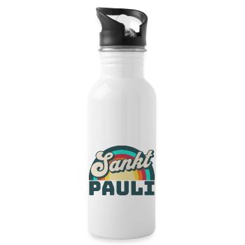 Sankt Pauli St.Pauli Hamburg Paulian Hamburger - Water bottle with straw - white - Right