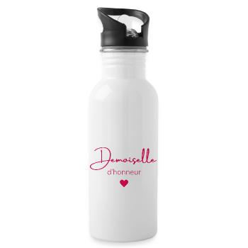 demoiselle d'honneur - Gourde avec paille intégrée - blanc - Droite