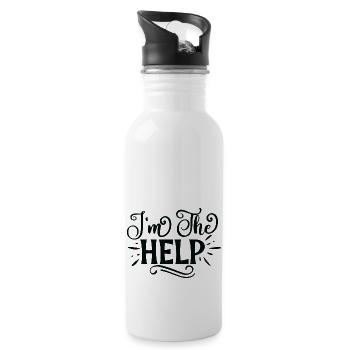 I'm The Help - Water bottle with straw - white - Right