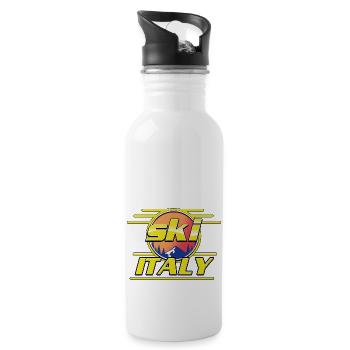 Ski Italie - Gourde avec paille intégrée - blanc - Droite