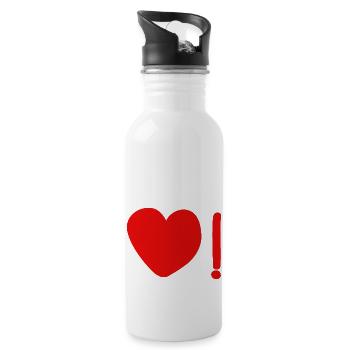 Faktorielle Liebe. - Trinkflasche mit integriertem Trinkhalm - Weiß - Rechts