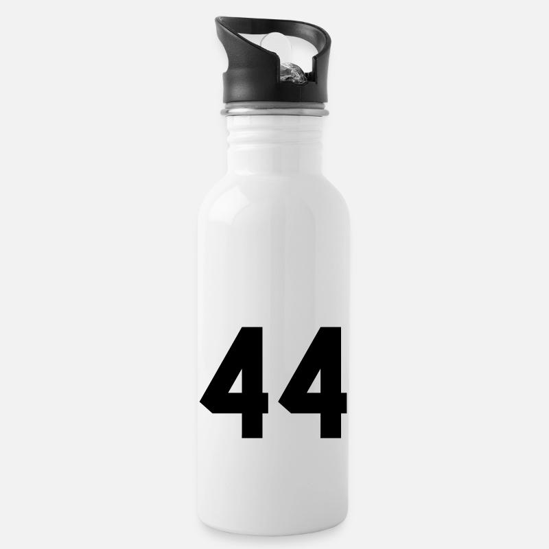 44 - Trinkflasche mit integriertem Trinkhalm - Weiß