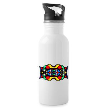 Pattern - Water bottle with straw - white - Right