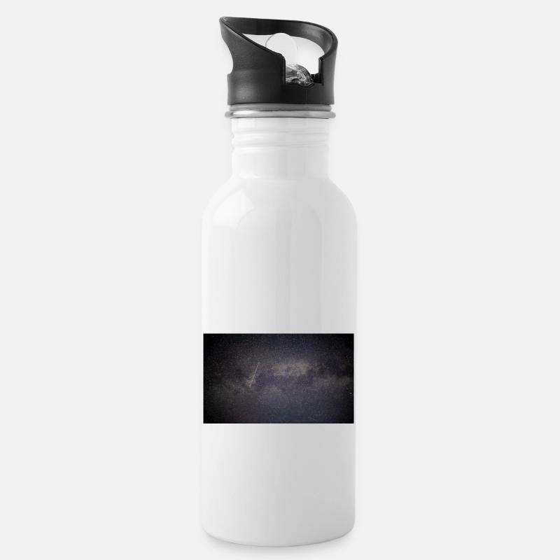 Milchstraße - Trinkflasche mit integriertem Trinkhalm - Weiß