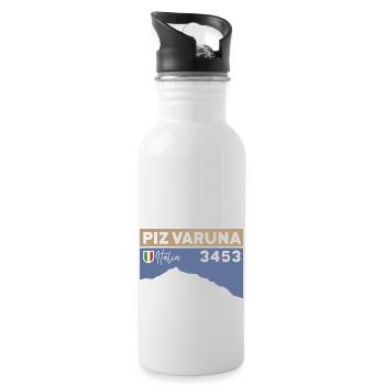 Piz Varuna Ski Touring Ski Resort Hiking Normal Route - Water bottle with straw - white - Right