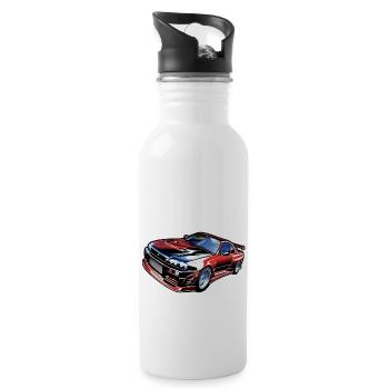 Jdm / Tuning / Turbocharger / Rims / Chiptuning - Water bottle with straw - white - Right