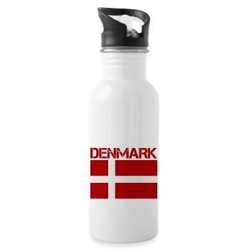 Danemark - Gourde avec paille intégrée - blanc - Droite