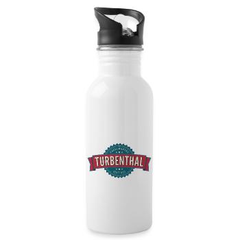 Fabelhaftes Turbenthal für dunklen Hintergrund - Trinkflasche mit integriertem Trinkhalm - Weiß - Rechts