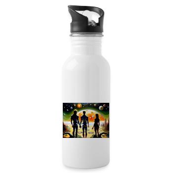 Paradise Lost #1 - Water bottle with straw - white - Right