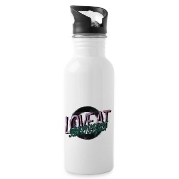 Sayings Beach Christmas Dinosaurs Dinosaur Moon - Water bottle with straw - white - Right
