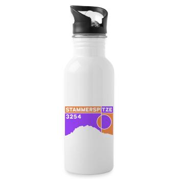 Stammerspitze Piz Tschütta Samnaun tour de montagne - Gourde avec paille intégrée - blanc - Droite