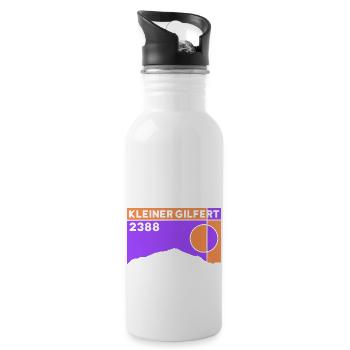 Kleiner Gilfert Skitour Wandern Andenken Tirol - Trinkflasche mit integriertem Trinkhalm - Weiß - Rechts