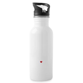 Die Braut - Passendes T-Shirt - Trinkflasche mit integriertem Trinkhalm - Weiß - Rechts
