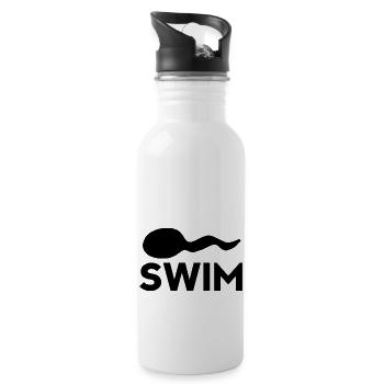 Swimming - Summer - Swimmers - Water bottle with straw - white - Right