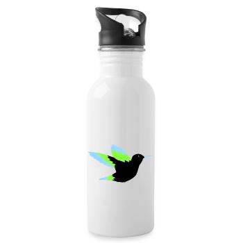 colibri - Gourde avec paille intégrée - blanc - Droite
