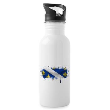 Bosnie-Herzégovine europe sarajavo drapeau mostar - Gourde avec paille intégrée - blanc - Droite