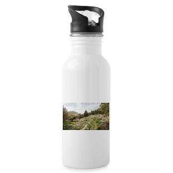Burgruine des mittelalterlichen Palio Pyli Kos - Trinkflasche mit integriertem Trinkhalm - Weiß - Rechts
