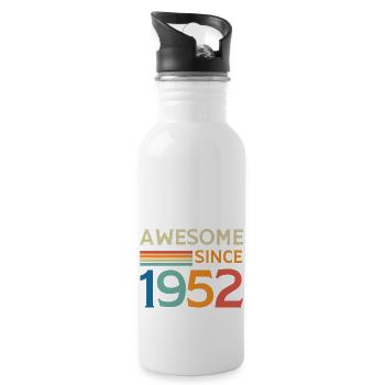 Awesome since 1952 - Gourde avec paille intégrée - blanc - Droite