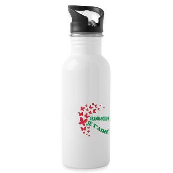 BIG SISTER I LOVE YOU - Water bottle with straw - white - Right