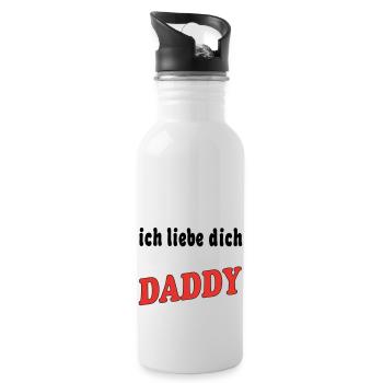 Ich liebe dich DADDY - Gourde avec paille intégrée - blanc - Droite