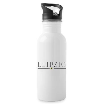 Leipzig, Deutschland Eleganz T-Shirt - Trinkflasche mit integriertem Trinkhalm - Weiß - Rechts