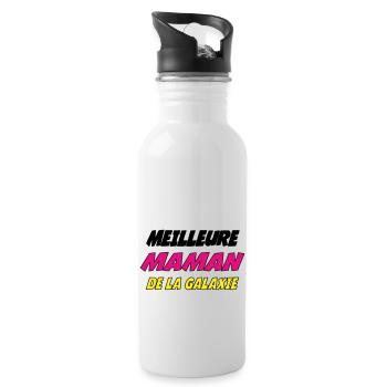 DIE BESTE MUTTER DER GALAXIE - Trinkflasche mit integriertem Trinkhalm - Weiß - Rechts