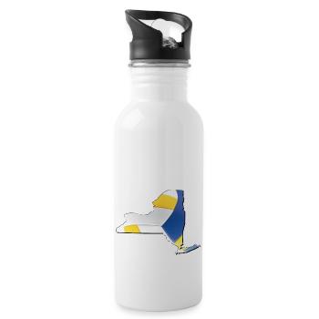 New York (United States) | real volleyball | Map - Water bottle with straw - white - Right