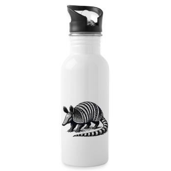Armadillo Gürteltier - Water bottle with straw - white - Right