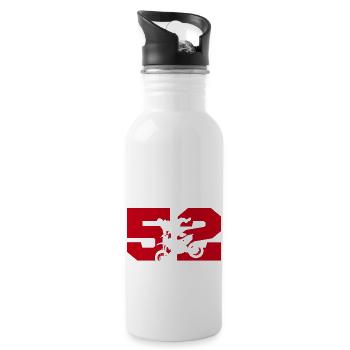 Moto 52 Biker - Trinkflasche mit integriertem Trinkhalm - Weiß - Rechts
