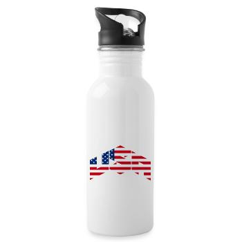 USA - Water bottle with straw - white - Right