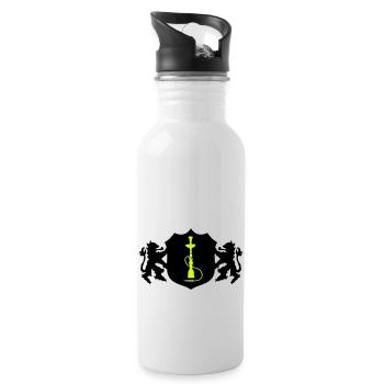 shisha symbol wappen - Trinkflasche mit integriertem Trinkhalm - Weiß - Rechts