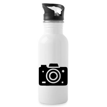 Appareil Photo - Gourde avec paille intégrée - blanc - Droite
