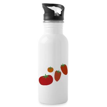 Tomatoes - Water bottle with straw - white - Right