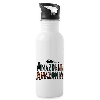Amazonia - Gourde avec paille intégrée - blanc - Droite