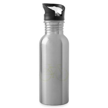 Crème filigrane - Gourde avec paille intégrée - argent clair - Droite