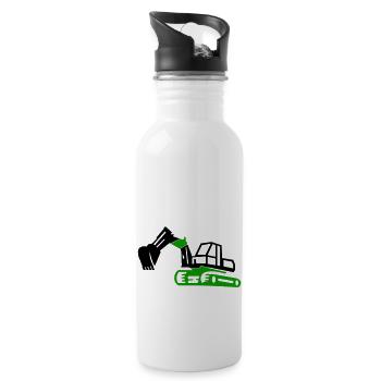 Excavator - Water bottle with straw - white - Right