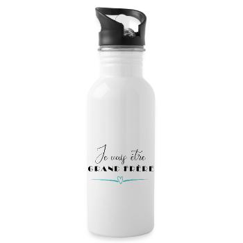I'm going to be a big brother - Water bottle with straw - white - Right