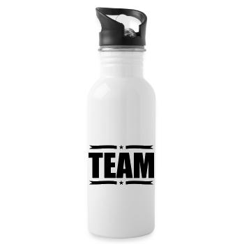 team - Water bottle with straw - white - Right