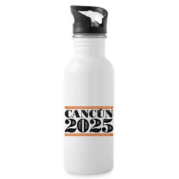 Cancún 2025 - Gourde avec paille intégrée - blanc - Droite