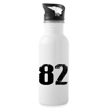 82 Number Leotard - Water bottle with straw - white - Right